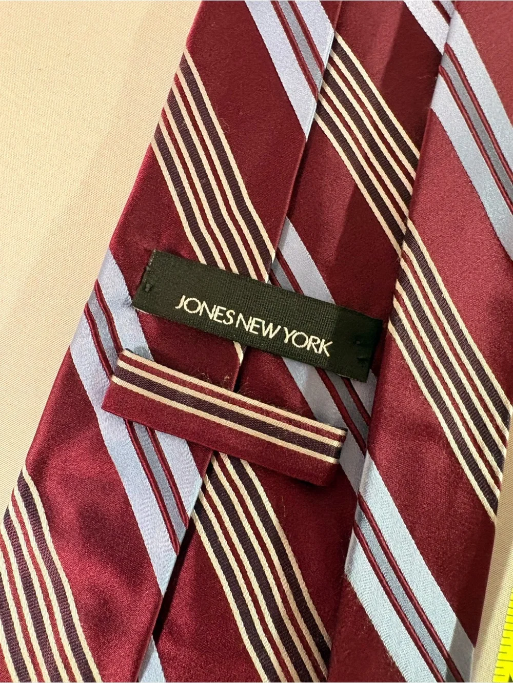 Striped Burgundy and Light Blue Men's Tie